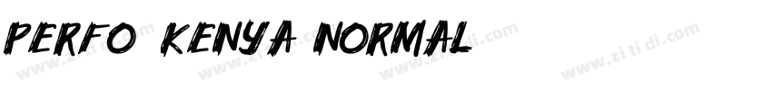 perfo_kenya Normal字体转换
